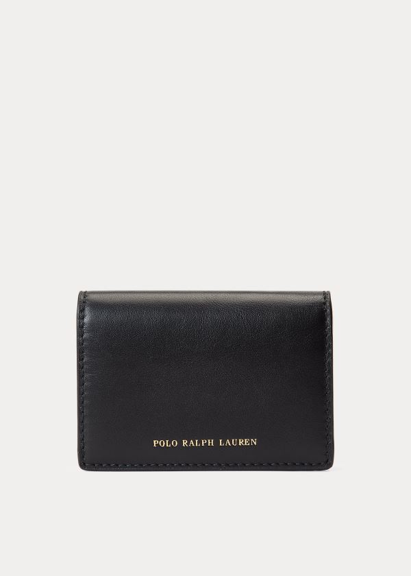 Porta Tarjetas Polo Ralph Lauren Mujer Negros - Nappa Leather - FLIYS9651